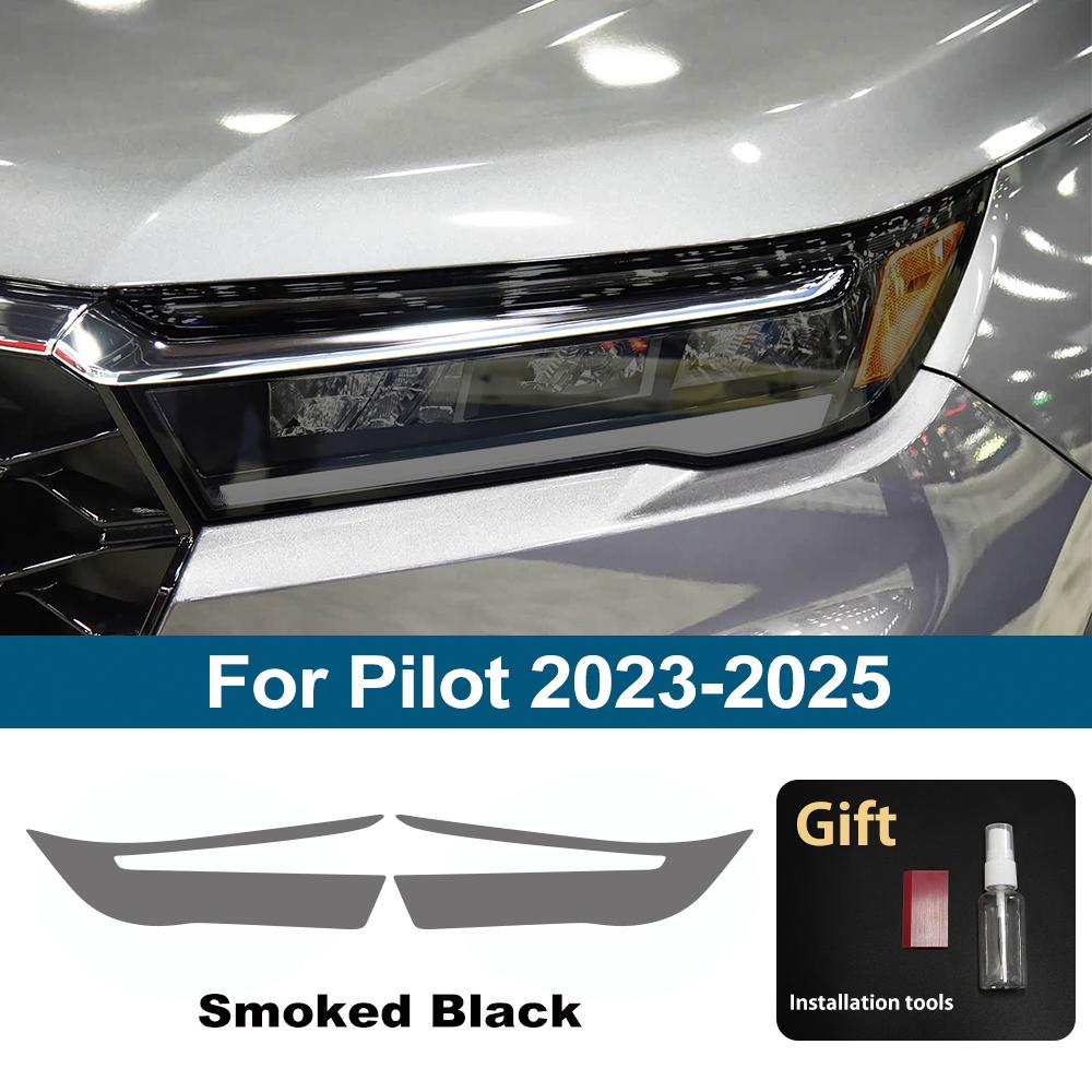 Car Headlight TPU PPF Protective Film For Honda Pilot 2026-2026 Smoke Black Pre Cut Anti-Scratch High-Gloss Vinyl Wrapping Film