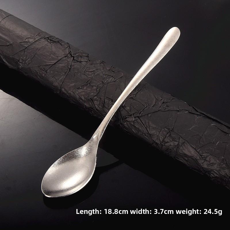 Ice Flower Crystal Heart-shaped Long Handled Stirring Coffee Spoon