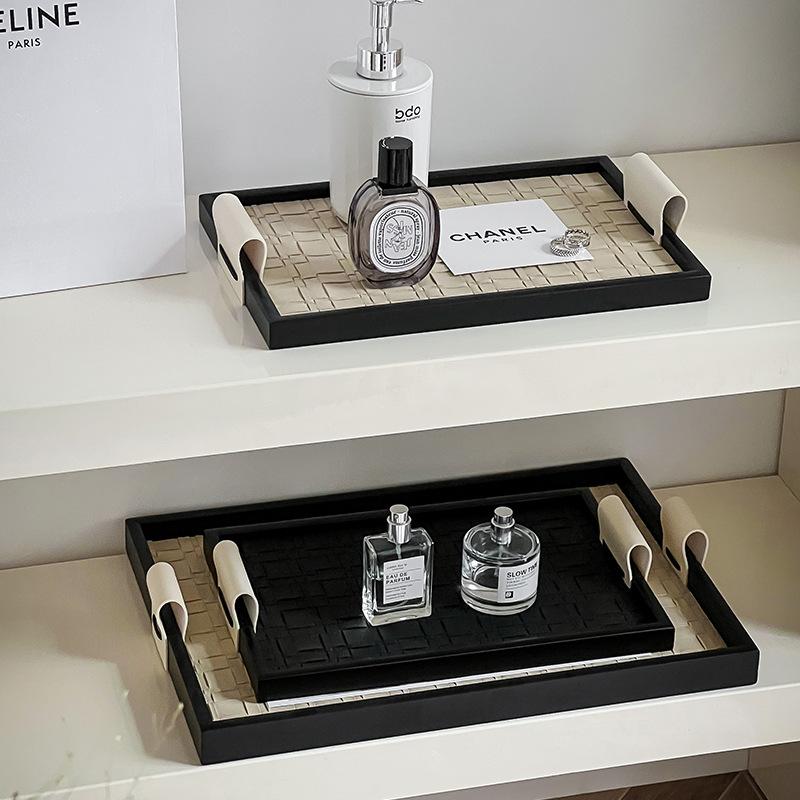 Light Luxury Storage Trays Entrance Hall Key Storage Plate Simple Modern Organize Tray Dressing Table Jewelry Organize Plate