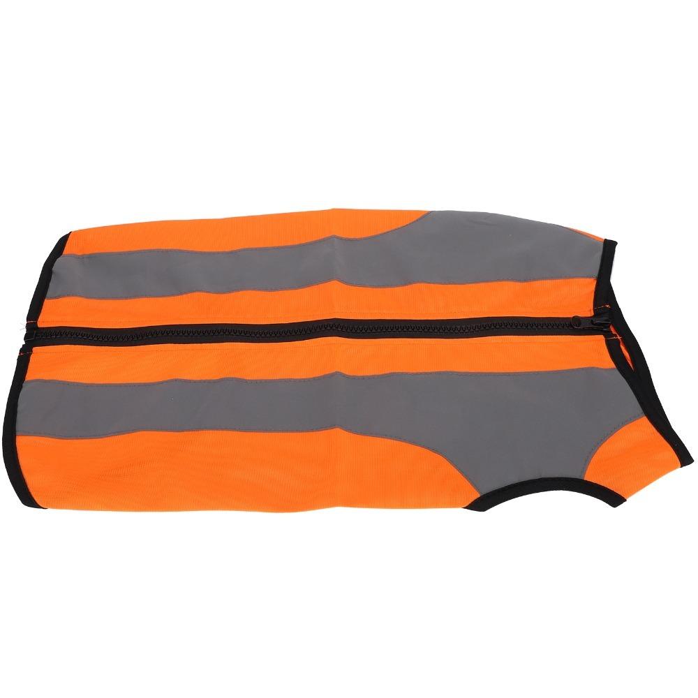 Polyester Thin Fabric Reflective Dog Vest Fluorescent Orange Dog Safety Jacket Daily Outdoor Trip