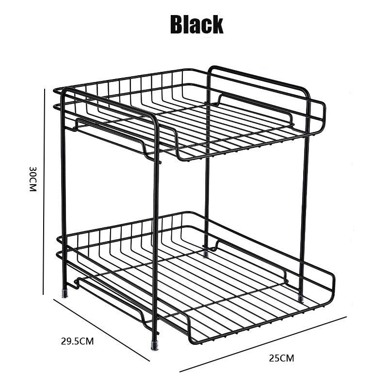 

Настольный двухъярусный стеллаж для хранения вещей Организация офисного стола Косметика Канцелярские принадлежности Книжная полка Кухня Спальня Утюг Органайзеры для произведений искусства чёрный