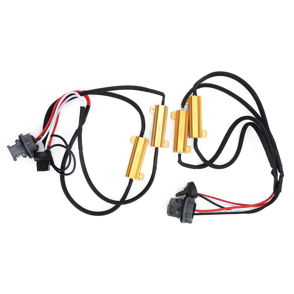Pair 7443 LED Load Resistor Canceller 50W 6 Ohm  for Headlight Fog Daytime Running Lamps