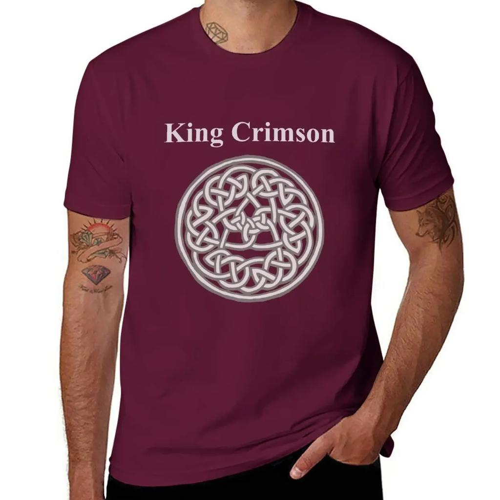 1982 King Crimson Vintage Discipline Album Promo T-Shirt quick-drying Short sleeve tee mens plain t shirts