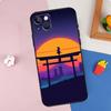 Synthwave 80's Retro Neon vaporwave Phone Case For iPhone 16 Pro Max 11 12 13 Mini 14 15 Pro Max XR 16e 15 16 Plus Cover Shell