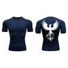 Graphic Athletic Quick Dry Compression Shirt for Men Gym Workout Running Tshirts Tees Tops Undershirt Baselayers Activewear