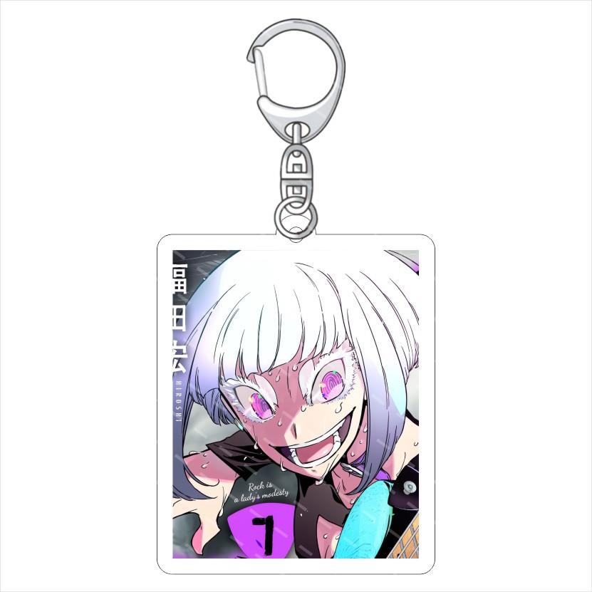 

Rock Is A Lady s Modesty Anime Acrylic Fun Keychain Animation Related Products Girls Gift Key Chain Bag Charms SouvenirPendant 6 cm