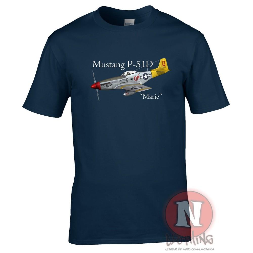 P51 Mustang Marie TShirt Usaf Fighter Aircraft World War 2 America S