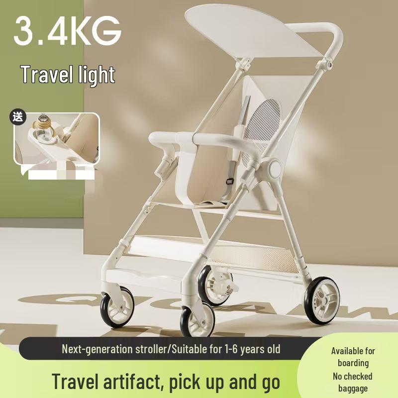 Compact Foldable Baby Stroller: Lightweight and Travel-Friendly, Carry-On Compatible