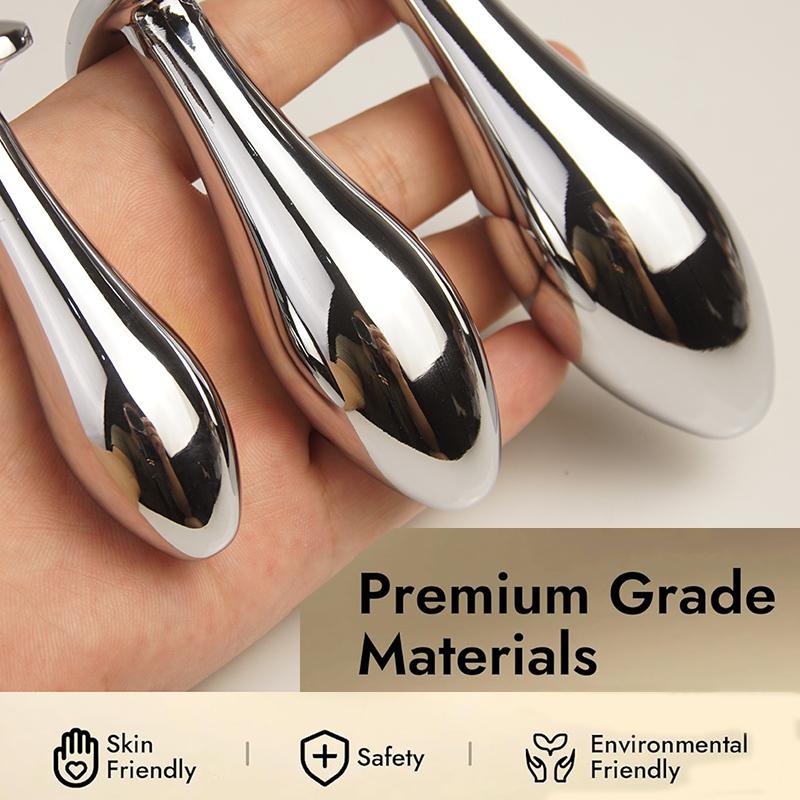 Metal G-Spot Butt Plug with Drill Prostate Massager,Anus Anal Sex Toys Trainer,Analplug Buttplug With Jeweled Base