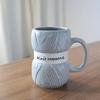 Taza de Café Cerámica Estilo Tejido Caliente, Taza de Bolas de Hilo de Colores, Taza de Té Regalo, Vasos para Verano e Invierno, Utensilios de Cocina