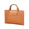 Large Capacity A4 Leather Document Bag Magnetic Button Simple Double Layer File Folder Elegant Lightweight