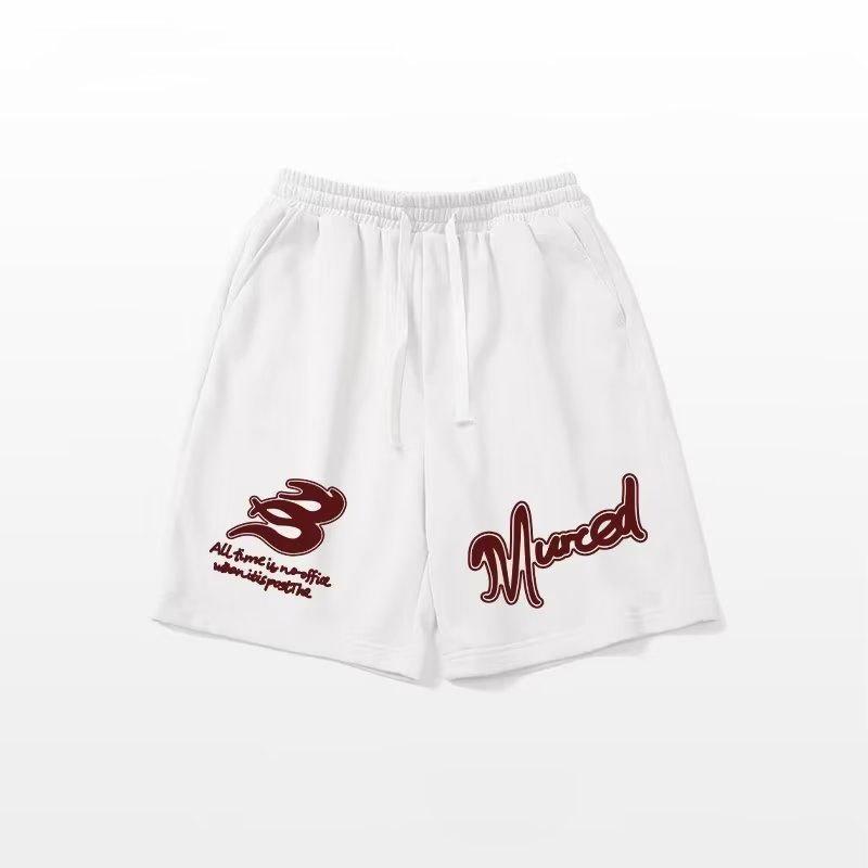 Fancy Style Studio Casual Shorts Heren Zomer Dun Veelzijdig Los Recht Sportbroek XL wit
