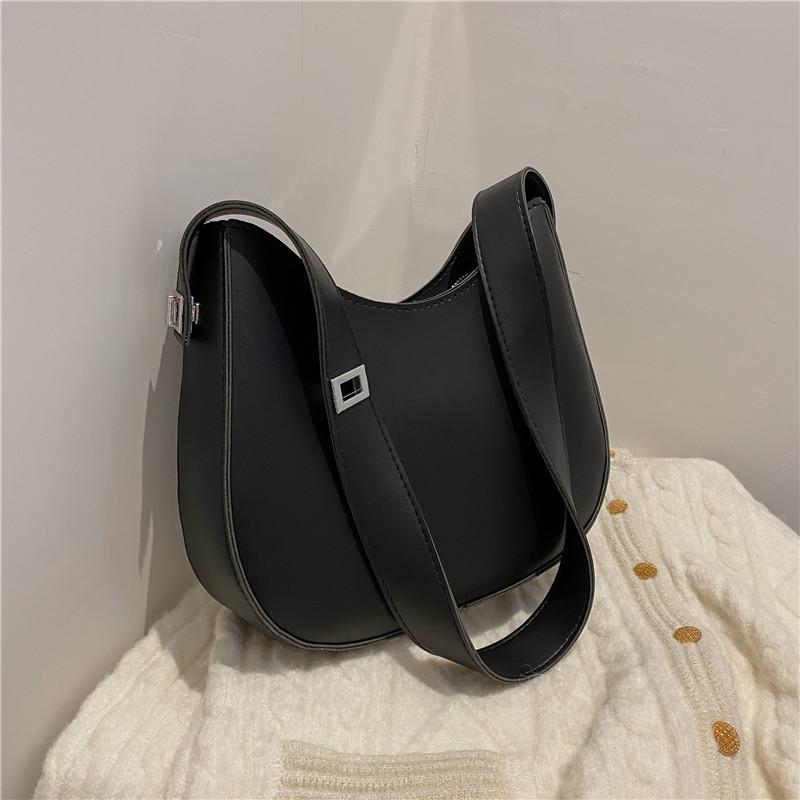 

Повседневная сумка через плечо для женщин, текстура искусственной кожи, полумесяц, сумки через плечо, роскошная винтажная сумка-мессенджер