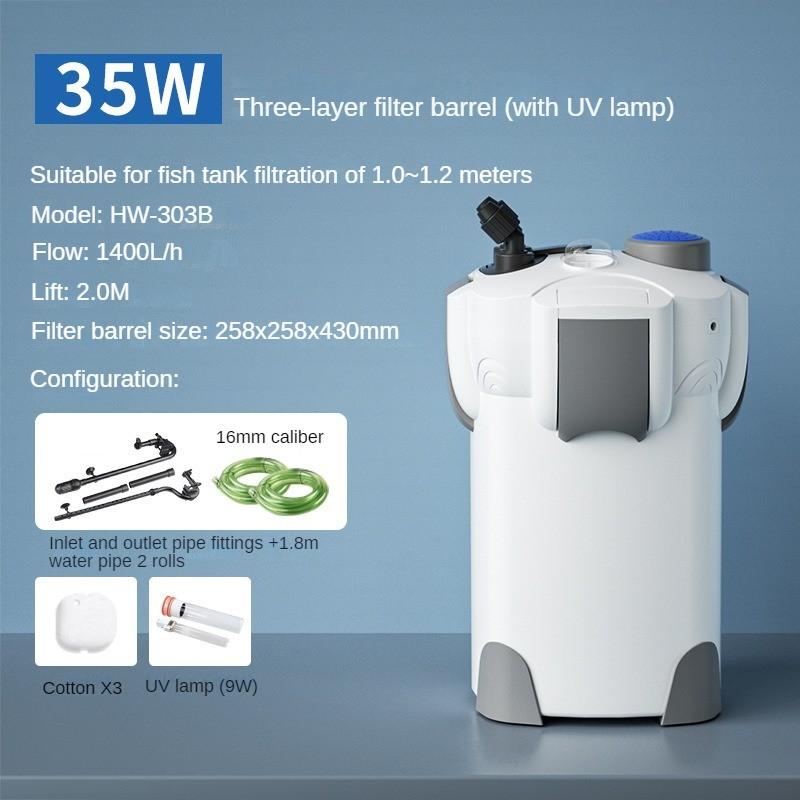 Găleată Filtru Acvariu Silențios Nivel Scăzut Apă Filtru Extern Baril Echipament de Filtrare pentru Purificarea Apei Acvariului