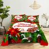 3D Digital Printing Santa Three-Piece Bedding Set In Stock