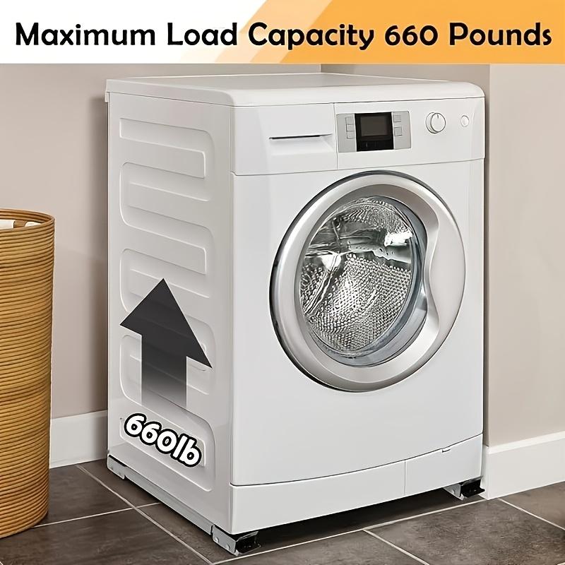 2pcs Washing Machine Pad High Base Shelf Refrigerator Cabinet Movable Shelf Tripod Roller Bracket Universal