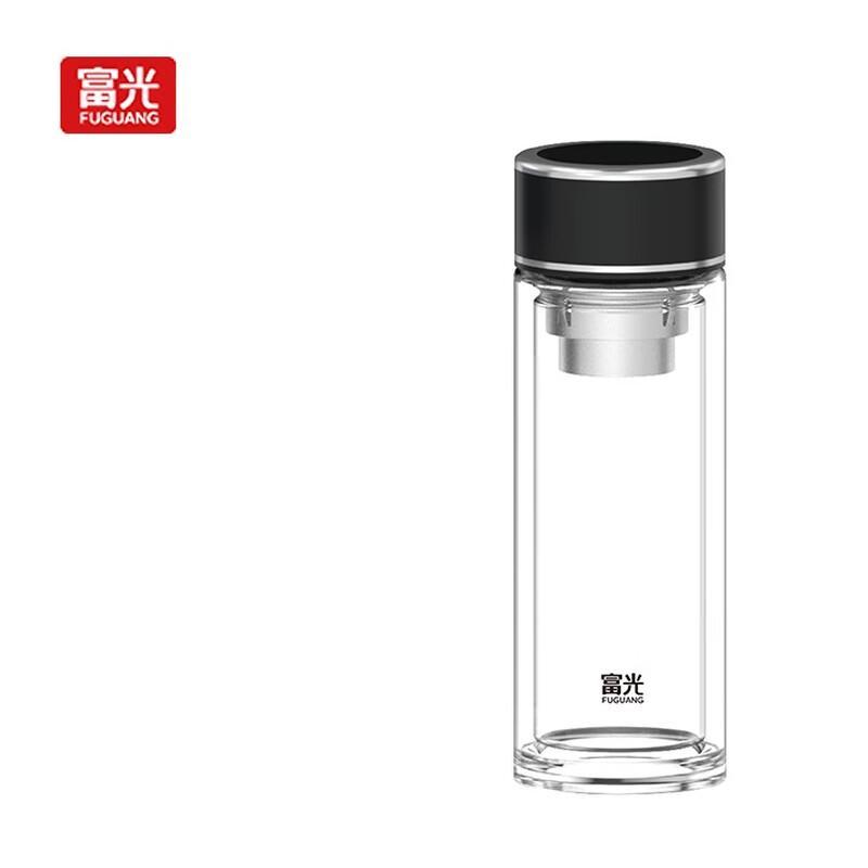 FUGUANG Double-Wall Glass Tea Infuser Bottle