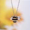 Beautiful Bee Pendant Necklace Silver Classy Clavicle Chain for Street Shooting