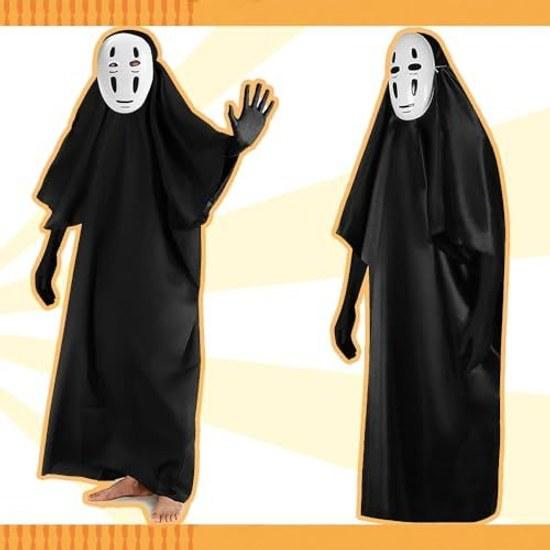 Kaonashi cosplay costume 2 masks Halloween school festivals photography Christmas performances various parties.