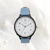 Fieldwork Lumit Blue Analog Watch for Men and Women, Leather Strap with Luminous Dots, Large Size, Unisex, GY081-2