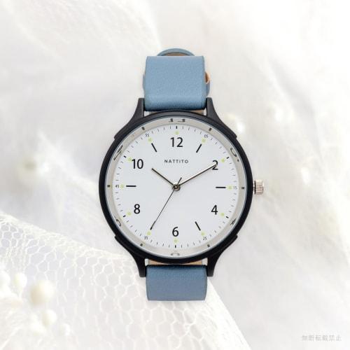 Fieldwork Lumit Blue Analog Watch for Men and Women, Leather Strap with Luminous Dots, Large Size, Unisex, GY081-2