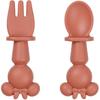 SET OF 2 SILICONE CUTLERY - 2 PCS Silicone Cutlery Set MINNIE