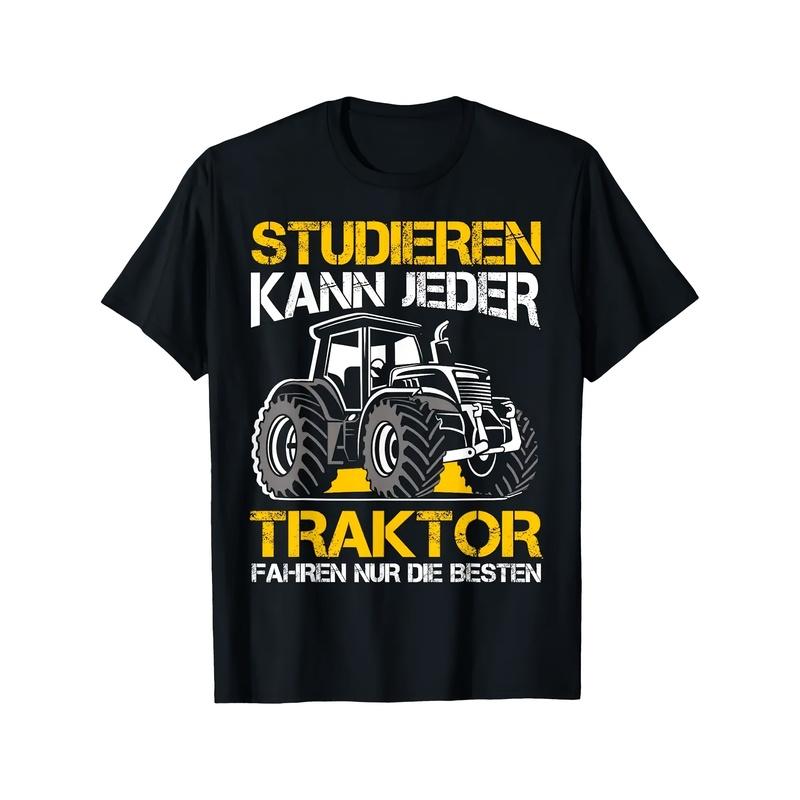 Funny German Farming Humor T-Shirt - Tractor Driving Sayings & Heavy Machinery Operator Apparel - All-Season Casual Shirt for Farmers & Tractor