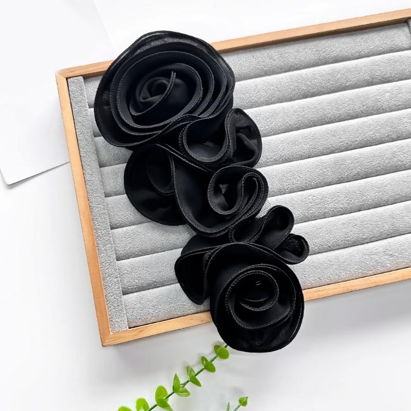 3D Ruffle Flower Appliques Handcraft Materials Kits Crafting Garment Accessories Dance Costume Project Sewing On Patches