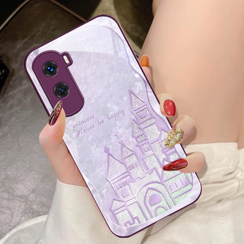 

Замок мрії Синій Для Honor 200 90 8X 9X Pro Lite P50 P40 Nova 10 11i P60 Magic4 6 Mate 20 50 Захисне Скло Чохол для Телефону For Huawei P40 Pro