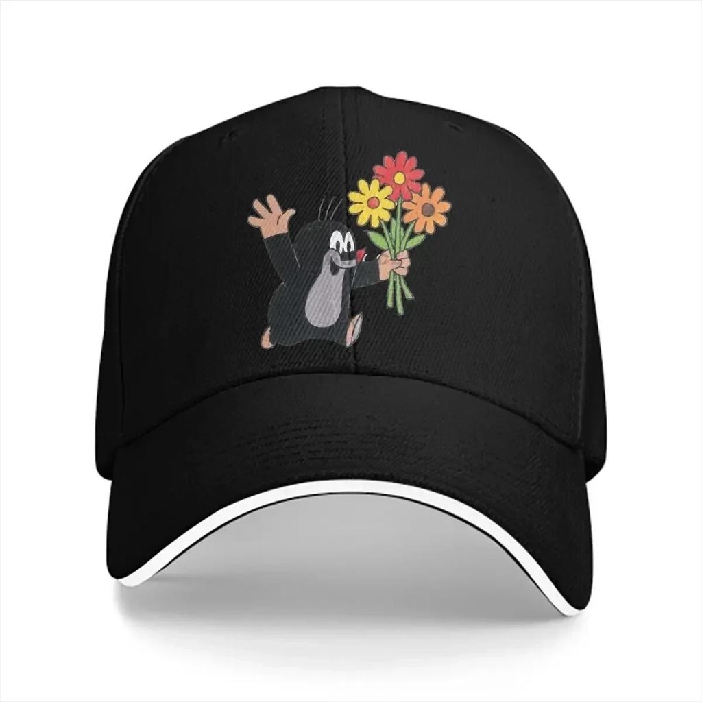 Sommerkappe Schirmmütze Niedliche Blumen Hip-Hop-Kappen Krtek Die Maulwurfs Mützen