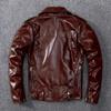 Sheepskin Motorcycle Clip Cable-stayed Genuine Leather Leather Jacket for Men