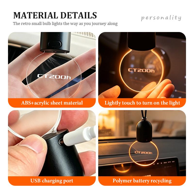 For Lexus Car Rearview Mirror Ornament LED Light Hanging Atmosphere Lamp RX350 IS250 IS200 GS300 LX570 RC350 UX250h ES350 AEP1