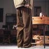High-end American vintage corduroy curved blade casual pants for men, new autumn lazy loose drape sweatpants for men