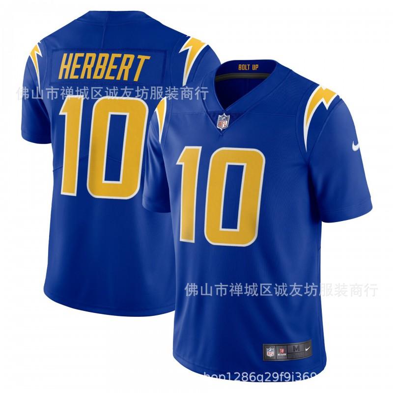 NFL Football Jersey Justin Herbert Los Angeles Chargers 10 Color Blue Sports Men