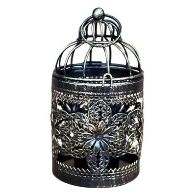 Vintage Hollow Candle Table Home Holder Candlestick Lantern Hanging Decoration