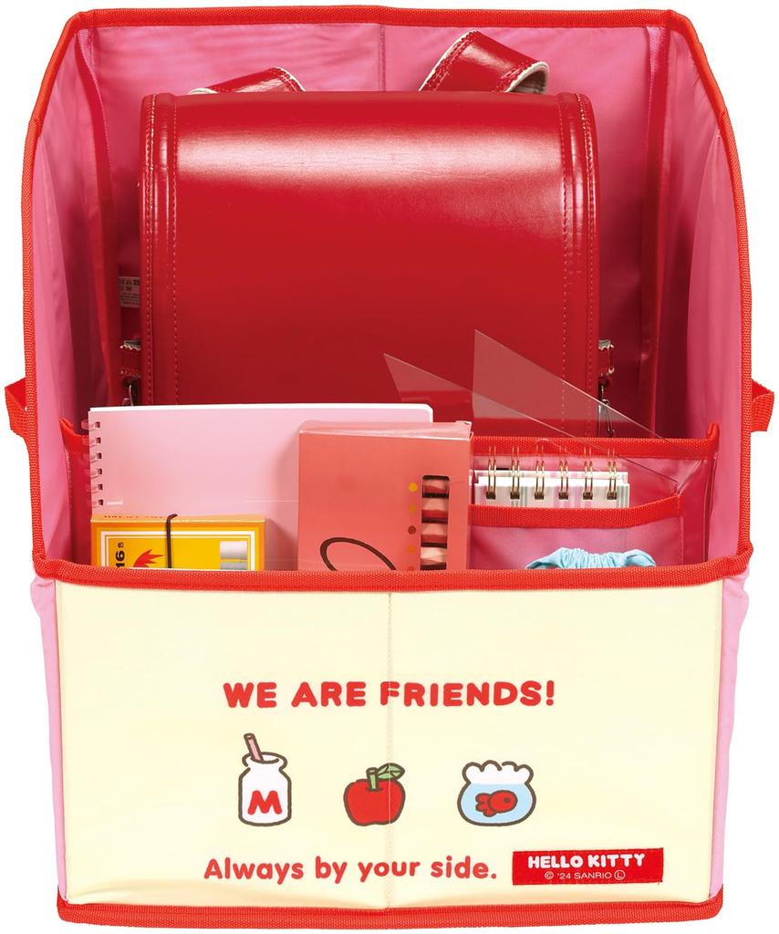 Skater School Backpack Storage Case with Dividers and Lid Cover for Organization and Sanrio Hello Kitty and Friends (SRBX1)