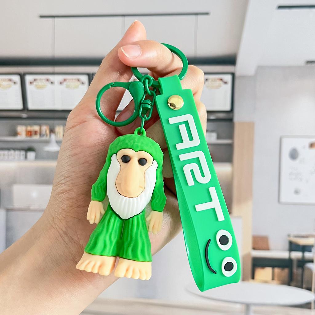 Holz Strichmännchen Anhänger Shanhaijing Schlüsselanhänger Lustige Abstrakte Figur Blind Box Zubehör