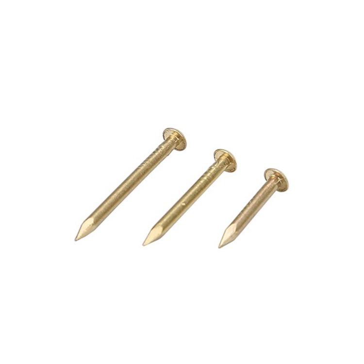 Antique Brass Round Head Copper Nails for Hinges & Decorative Use, Golden Finish, Small Size
