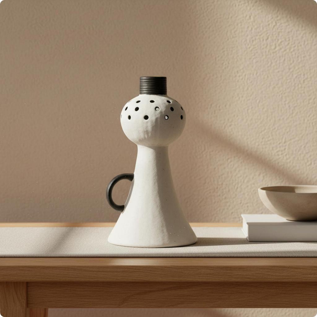 Ceramic Vase Nordic Abstract Artistic Shape Home Decor for Living Room,