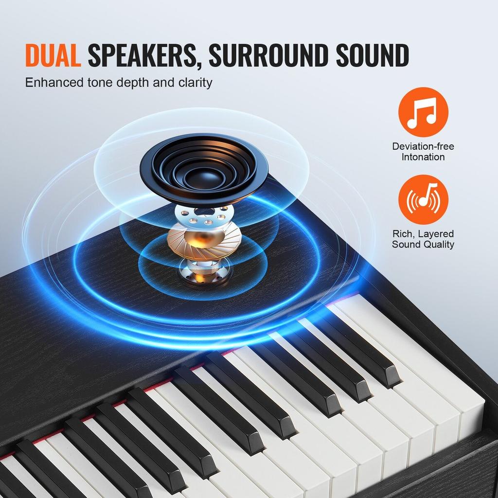 88 Key Fully Weighted Digital Piano Dual Keyboard Simple Cabinet Bracket