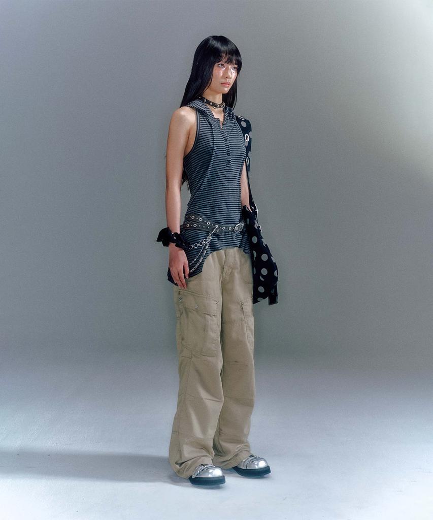 Beikeonteuakaibeu Wayen Military Cargo Pants (Beige)