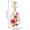 Crystal Plum Brooch Plum Blossom Pipa Crystal Plum Lapel Pins Blossom Pipa Women Brooch  Party