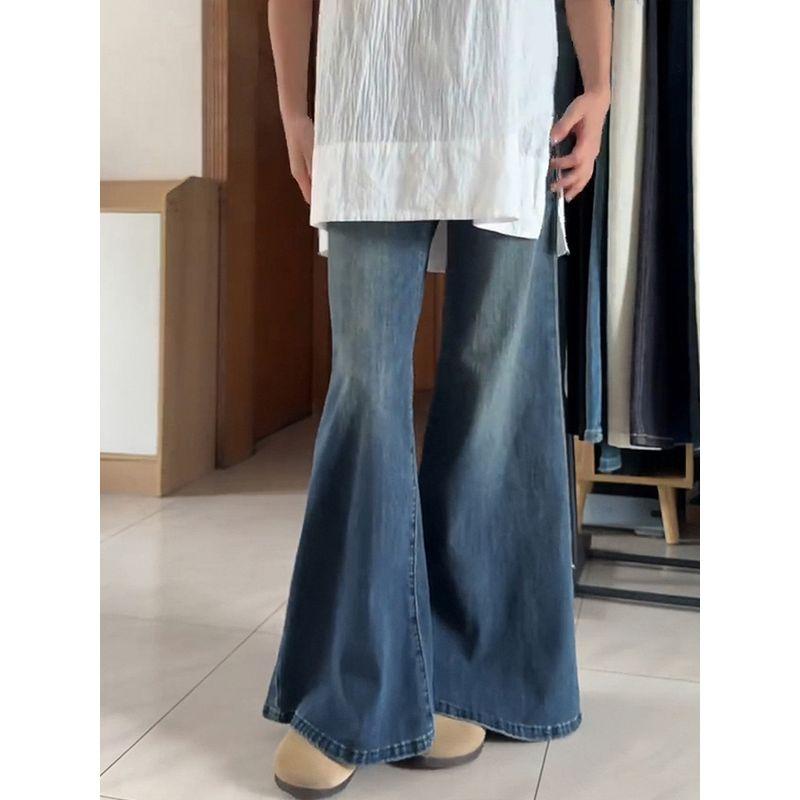 Loose-Fitting Flared Wide-Leg Jeans for Women, New Spring Style, High-Waisted, Flattering for Pear-Shaped Body, Plus-Size