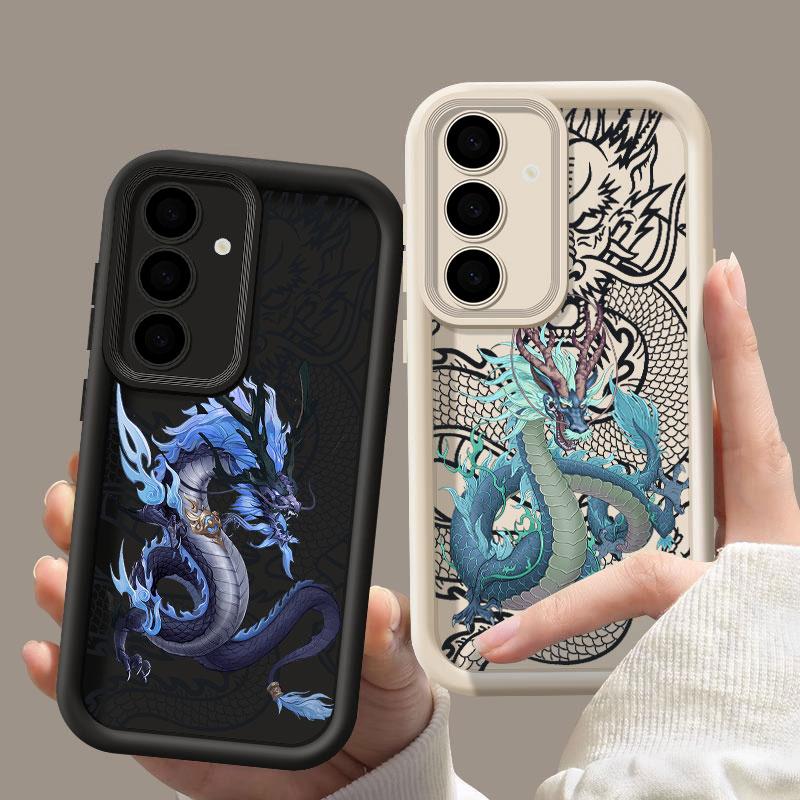 Fashion Dragon God Phone Case For Samsung S26 S25 S24 S23 S21 S20 Ultra For Galaxy S25 S24 FE S26 Plus Funda Soft Silicone Cover