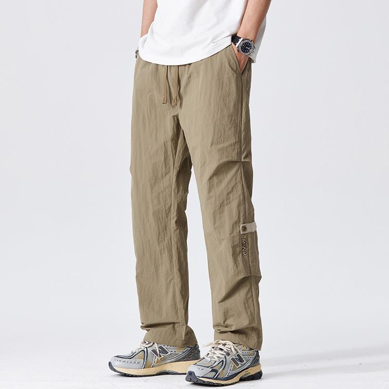 

Mountaineering pants men s summer thin quick-drying wide-leg parachute soldier pants loose straight trousers M хаки