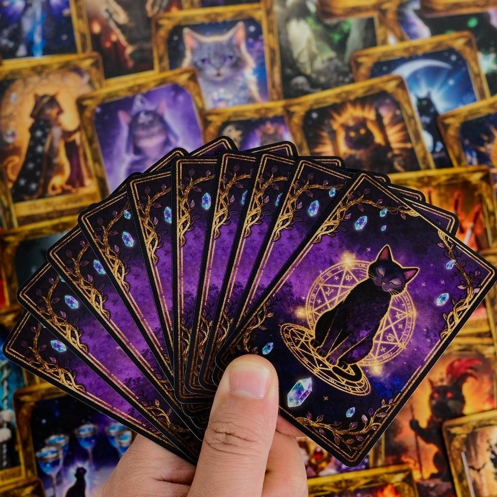Fun Mysterious Magical Cat Tarot Cards Divination Tool Tarot Card Game  Team Building