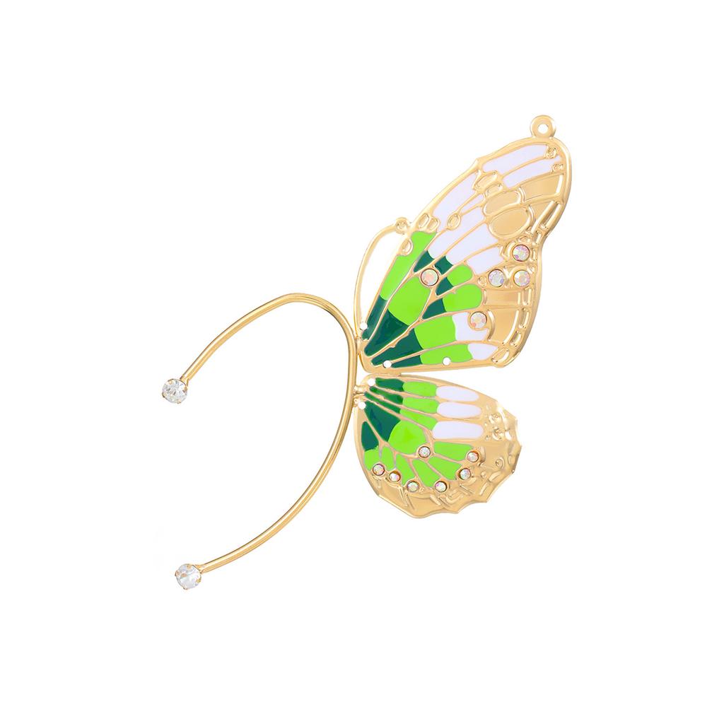 New Jewelry, Sweet Single Elf Ear Clips, Ear Hanging Women, Rhinestone Wings Without Ear Holes, Butterfly Ear Bone Clips.