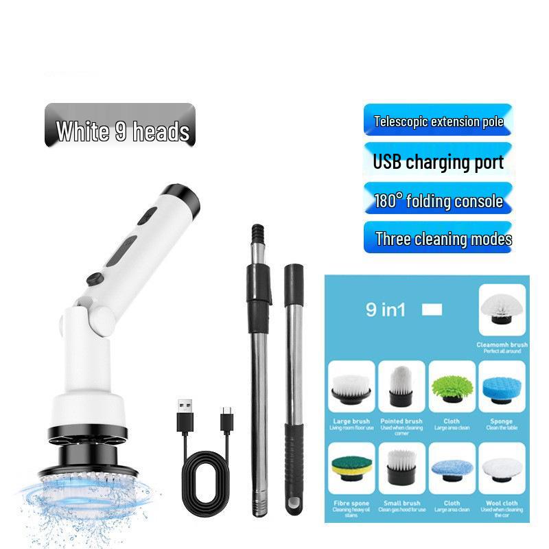 Dual-Use Powerful Handheld Electric Cleaning Brush for Bathroom, Glass, Kitchen, and Toilet