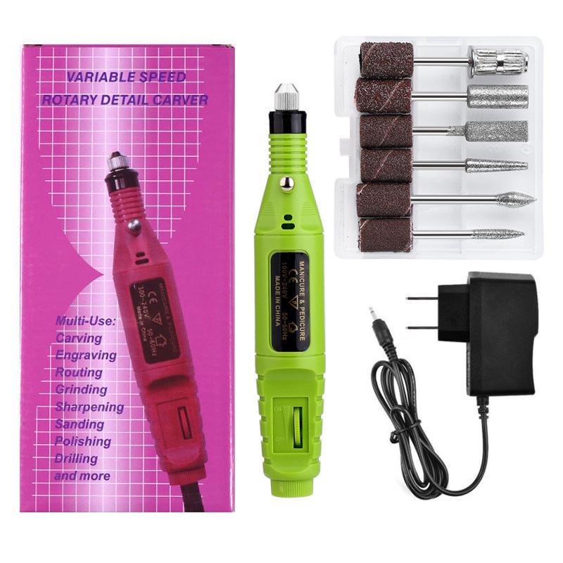 Portable Electric Nail Grinder Set - Mini Manicure Tool Kit