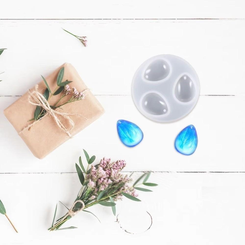 Water Drop Shape Pendant Mold Gem Design Flexibility Teardrop Silicone Mold High Transparency Easy Clean Resin Jewelry Mold